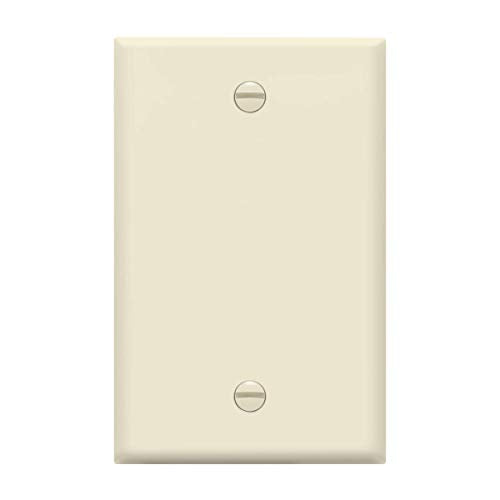 ENERLITES 10 Pack Mid-Size Blank Wall Plate Cover, 1-Gang, Light Almond - color: Light Almond, size: Mid-Size