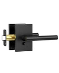 Amerdeco 10 Pack Matte Black Privacy Interior Door Handles - color: Matte Black