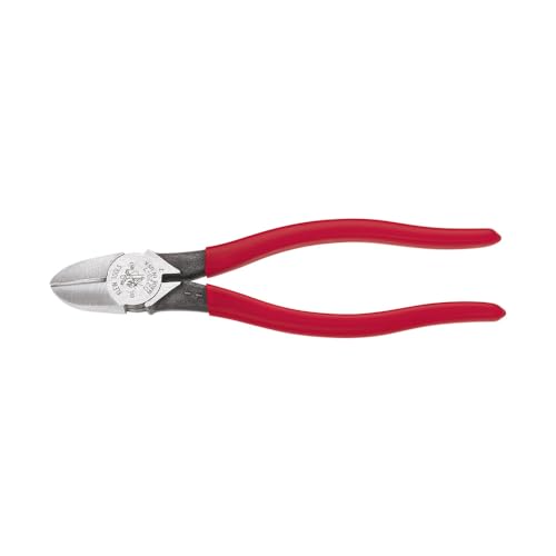 Klein Tools D220-7 Pliers, Diagonal Cutting Pliers with Heavy-Duty Tapered Nose, Induction Hardened Knives, Hot-Riveted Joint , 7-Inch - size: 7-Inch
