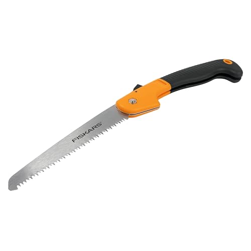 Fiskars Folding Hand Saw, 7" Pruning Saw with Power Tooth Blade with Triple Ground Teeth that Powers Through Wood Faster, Soft Grip Handle - style: 7" Folding Saw