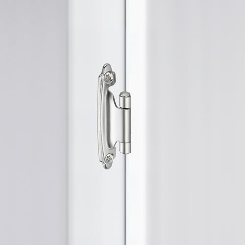 Polished Chrome Cabinet Hinges, 3/8 Inch Inset, 4 Pack(2Pairs) - color: Polished Chrome