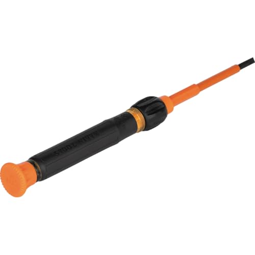 Klein Tools 32581INS Precision Screwdriver, 2-in-1 Insulated Screwdriver with No. 0 Phillips and 1/8-Inch Slotted Bits - style: 2-in-1 Insulated