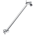 BRIGHT SHOWERS 15 Inch Extra Long Shower Head Extension Arm, Solid Brass Shower Arm Extender with Locking Screw for Rain and Handheld Showerhead, Height & Angle Adjustable, Chrome - color: Chrome, style: 15 Inch
