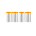 Pre-Taped Masking Film for Painting-4Rolls 1.8ft x 65.6ft Painters Plastic - size: 1.8ft x 65.6ft