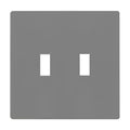 ENERLITES Screwless Double Toggle Light Switch Wall Plate Cover, Gray - color: Gray, size: Screwless