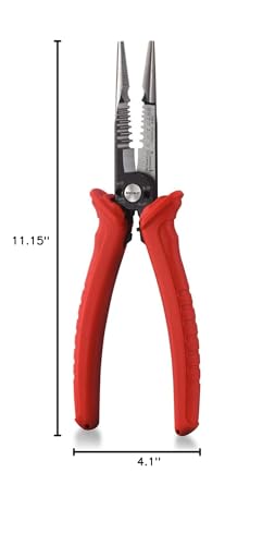 NEIKO 02038A 6-in-1 Wire Service Tool | 8-1/2" Length | Gripper, Crimper, Stripper, Cutter, Extractor, Electrician Pliers - style: 6-in-1 Electrician's Pliers