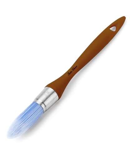 Bates- Trim Brush, 0.75 Inch, Edge Painting Tool, Trim Paint Brushes, Trimmer Edger, Trim Brush - color: Clay, size: 0.75 inch, 1 Pack