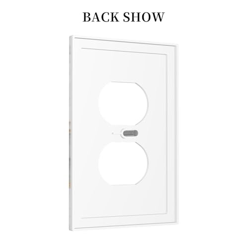 White Gray Gold Marble Outlet Covers Decorative Wall Plate - color: Outlet Covers