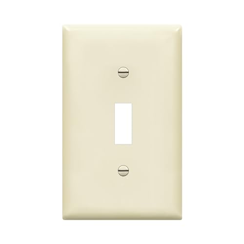 ENERLITES Toggle Light Switch Wall Plate Cover, 1 Pack, Light Almond - color: Light Almond, size: 1 Pack