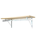Custom Cut-to-Size Premium Wall-Mounted Shelf with Rod and Bracket Kit. 3/4" Thick Shelves, 14 inches deep. Customize the Length from 16" up to 72". - color: Maple - Chrome, size: 16 - 44
