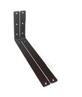 2 Pack - L 16" x H 8" x W1.5, 5mm Thick Black L Shelf Bracket, Iron Shelf Brackets, Metal Shelf Brackets, Floating Shelf, Shelf Supports with Screws - size: 16''x8'', style: Black 2 Pack