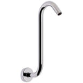 S Shaped Shower Arm, High Rise Shower Head Extension Pipe Standard 1/2" Connection with Flange, Awesome Shower Experience-Stainless Steel Bathroom Accessory(12 Inch S Shape, Chrome Finish) - color: Chrome Finish, style: 12" S Shape