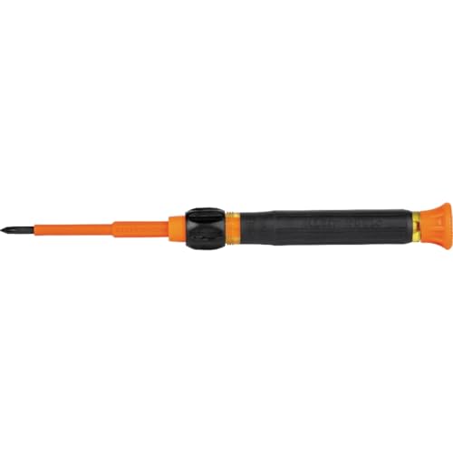 Klein Tools 32581INS Precision Screwdriver, 2-in-1 Insulated Screwdriver with No. 0 Phillips and 1/8-Inch Slotted Bits - style: 2-in-1 Insulated