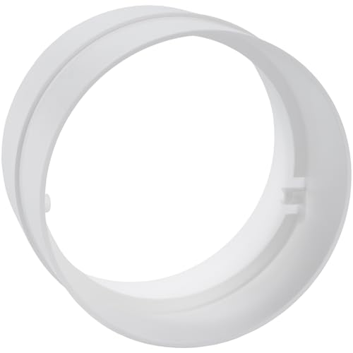 2Pack 4 Inch Duct Connector - Round Plastic Vent Pipe Connector, Extender - Flexible Duct Hose or Straight Dryer Pipe Coupling and Extension - HVAC Intake/Exhaust Ventilation Fitting Adapter - size: Ø 4" Inch - 2Pack