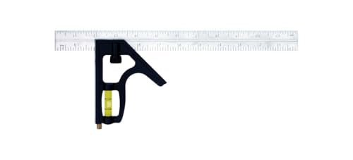 Johnson Level & Tool 400EM-S Heavy Duty Professional Inch/Metric Metal Combination Square, 12", Silver, 1 Square - style: 420EM Inch/Metric Metal