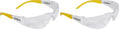 DEWALT DPG54-1D Protector Clear High Performance Lightweight Protective Safety Glasses with Wraparound Frame (Pack of 2) - size: One Size (Pack of 2)
