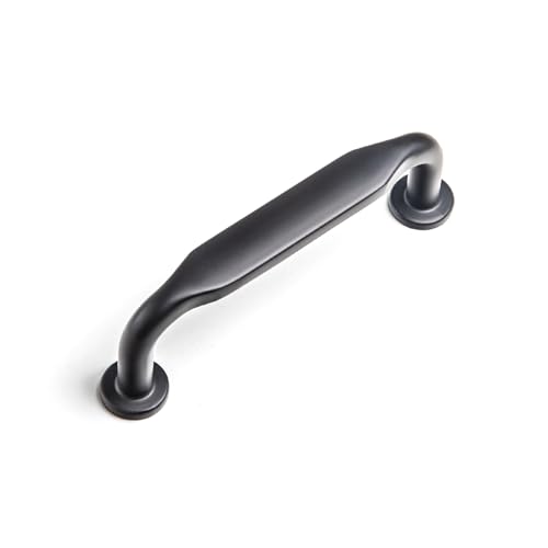 12 Pack Black Zinc Alloy Cabinet Handles - 3''(76mm) Hole Center Cabinet Pull Hardware for Bedroom, Kitchen L101 - color: Black, size: 3'' Hole Center