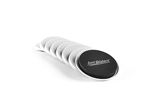 Super Sliders 3 1/2" Round Reusable Furniture Sliders for Carpet Easily Move Medium to Large Sized Items Across Carpet, 4 Pack Gray - color: Grey, size: 4 Count (Pack of 1)