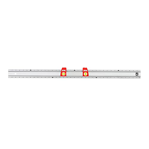 Kapro - 314 Set & Match Ruler - Layout and Marking Tool - Sliding Vials with ⅛ English Gradations - Includes Two Slide & Lock Vials, Zero-Center Scale, and Anti-Slip Feature - Aluminium - 36 Inch - size: 36-Inch, style: Set & Match Ruler