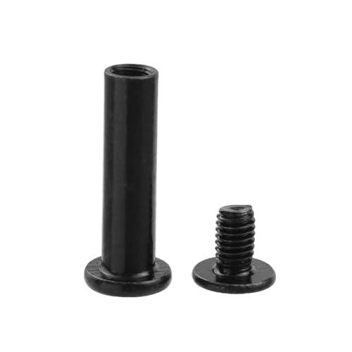 20 Sets M6 x 30mm Black Binding Post Screws,Hex Drive Rivet Socket - size: M6 x 30mm