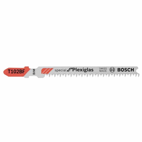 Bosch T102BF 3 pc. 3-5/8 in. 13 TPI Clean for Plexiglas T-Shank Jig Saw Blades