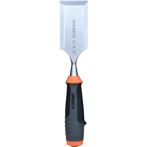 GREBSTK 2 Inch Wood Chisel, CR-V Steel Bevel-Edge Bench Tool