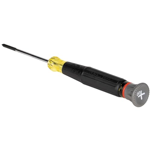 Klein Tools 6222 Mini Precision Screwdriver, #00 Phillips, Features Cushion-Grip Handle, Rotating Cap and Color Coded Ring, 2-Inch Shank - style: #00 Phillips
