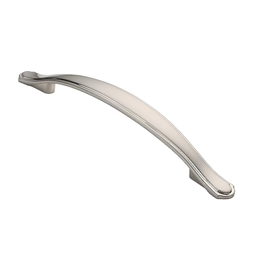 Alzassbg Brushed Satin Nickel Cabinet Pulls and Handles 10 Pack, AL3028SN - color: Brushed Satin Nickel, size: 5" Hole Center