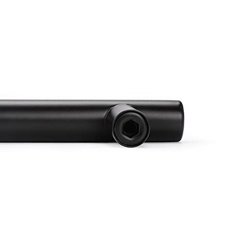 Probrico (5 Pack 5 Inch Hole Centers Flat Black Modern Cabinet Hardware Cupboard Pull Kitchen Cabinet T Bar Handle Dresser Pulls Stainless Steel Cabinet Hardware, 7-1/2 Total Length - color: Black, size: hole center 5"