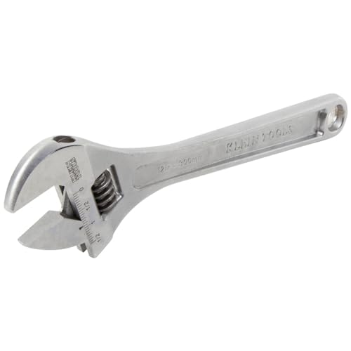 Klein Tools 507-12 Adjustable Wrench, Extra Capacity Jaw Forged Drive Wrench with High Polish Chrome Finish, 12-Inch - size: 12-Inch