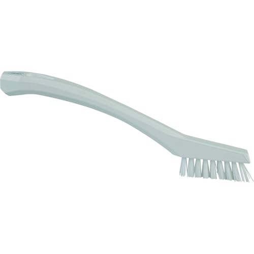 1/2 in W Detail Brush, Stiff, 5 1/2 in L Handle, 2 in L Brush, White, Plastic, 8 in L Overall - 1 Each - color: White
