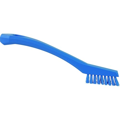 1/2 in W Detail Brush, Stiff, 5 1/2 in L Handle, 2 in L Brush, Blue, Plastic, 8 in L Overall - 1 Each - color: Blue