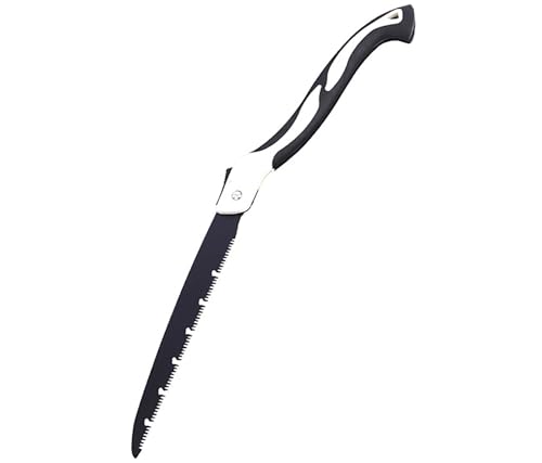 Folding Saw with Rubber Handle, 24.8 Inch Manganese Steel SK-5 Blade Pruning Saw for Hunting, Gardening, Camping and Trimming (blade 29cm) - size: blade 29cm
