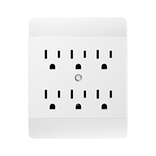 Projectpak 6 Outlet Wall Tap Extender Turns 2 Grounded Outlets into 6 - Easy Install Charging Station | 2 Pack