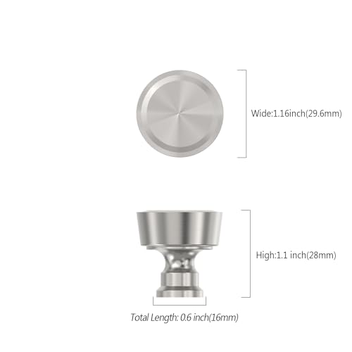 Asidrama Brushed Satin Nickel Kitchen Cabinet Knobs,10 Pack - color: Brushed Satin Nickel, size: Single Hole Knob
