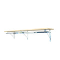 Custom Cut-to-Size Premium Wall-Mounted Shelf with Rod and Bracket Kit. 3/4" Thick Shelves, 14 inches deep. Customize the Length from 16" up to 72". - color: Maple - Chrome, size: 44 - 72