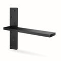 Floating Shelf Bracket Heavy Duty 1/2" Thick Free Hanging Countertop Support Bracket 1 Pack 12" Lx2.5 W Hidden Shelf Bracket for Floating Wall Countertops, Bars, Desks, Bench Seats, Vanities, Mantels - size: 12 Inch, style: Black- 1 pack