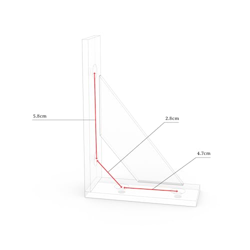 White Shelf Brackets 3 x 4 Inch, Wall Mounted Small Shelf Bracket 4Pack - size: 3x4inch-white