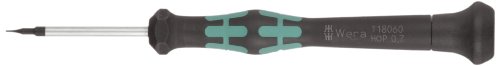 Wera 05118060003 Kraftform Micro 2054 Hexagon Electronics Precision Screwdriver, 0.7mm Head, 40mm Blade Length - size: Hexagon 0.7mm Head, 40mm Blade