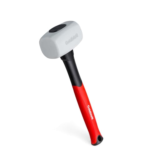 Goldblatt 12 oz. Low Recoil Double Face White Flooring Rubber Mallet Hammer - size: 12 oz.