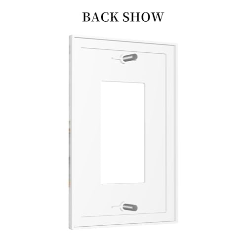 White Gray Gold Marble Light Switch Cover Decorative Wall Plate - color: 1 Gang Single Rocker