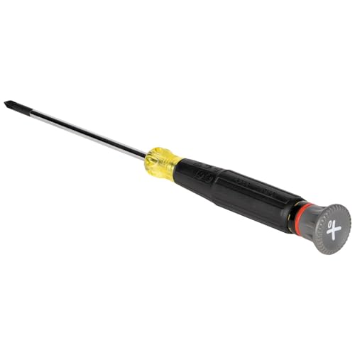 Klein Tools 6233 Mini Precision Screwdriver, #0 Phillips, Features Cushion-Grip Handle, Rotating Cap and Color Coded Ring, 3-Inch Shank - style: #0 Phillips