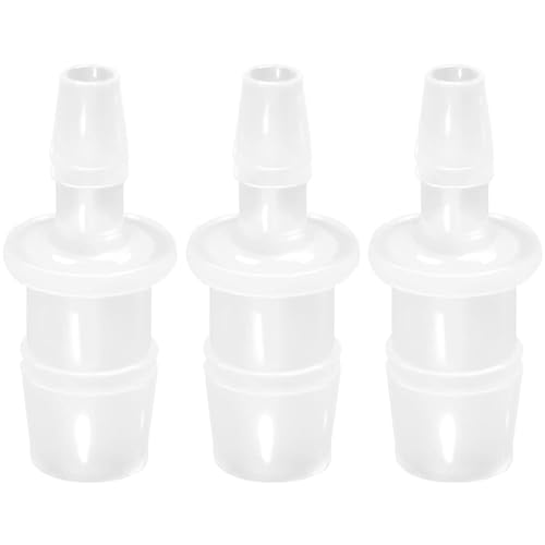 Plastic Hose Barb Reducer Pipe Fittings, 3/4" to 5/8" Hose ID Connectors Joint Splicer Mender Adapter Union Boat Water Air Aquarium O2 Fuel (Pack of 3) - size: 3/4" to 5/8"