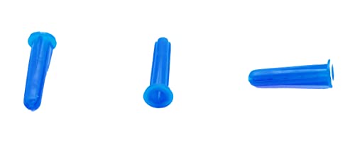 CONFAST® #6-8 Plastic Conical Blue Bantam Drywall Wall Anchor Kit PAK68, Includes (100) Anchors, (100) Screws and (1) Drill bit (201 Pieces) - size: #6 #8