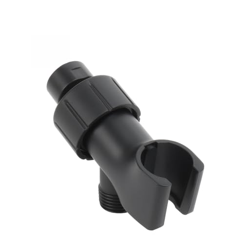 NearMoon Adjustable Shower Arm Mount- with Universal Wall Hook Bracket and Brass Pivot Ball, Shower Head Holder for Hand Held Showerheads (Matte Black) - color: Matte Black