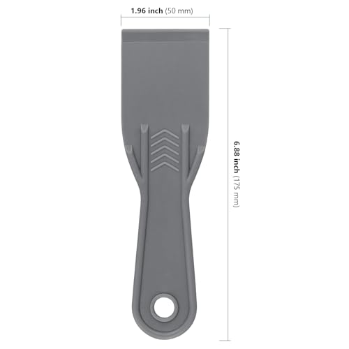HAKZEON 50 PCS Plastic Putty Knife, 2 Inch Grey Drywall Scraper, Flexible Spreader Spackle Tool for Spackling Patching - color: 50 Pcs Grey, size: 2 Inch