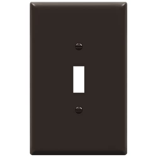 ENERLITES Oversized Toggle Light Switch Cover, Jumbo Plate, 1 Pack, Brown - color: Brown, size: Over-Size
