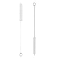 2 Pack Straw Cleaner Brush, Reusable Metal Handles Straw Cleaner Brush Extra Long for Stanley Mug 40, 30, 20 oz, 10mm Wide for Sippy Cup, Water Bottle and Tubes (Clear+Clear) - color: Clear+Clear