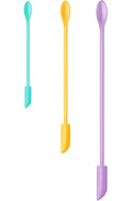 Silicone Spatula Set 3Pcs, Mini Jar Scraper for Makeup & Food - color: Color #3