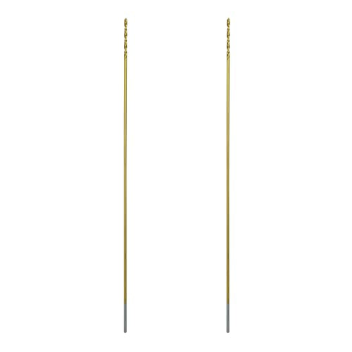 Greycore Tools 1/16 Inch x 6 Inch Cobalt Aircraft Extension Bit – 2 Pack M35 Cobalt Drill Bit, Industrial Titanium Coating – Drill Bits for Steel, Hard Metal, Cast Iron, Wood, Plastic (1/16" x 6") - size: 1/16" x 6", style: 6" Length